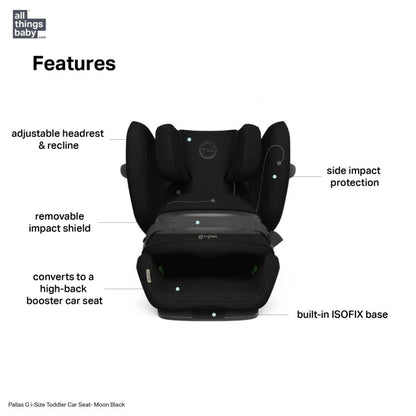 Cybex Pallas G i-Size Car Seat - Moon Black