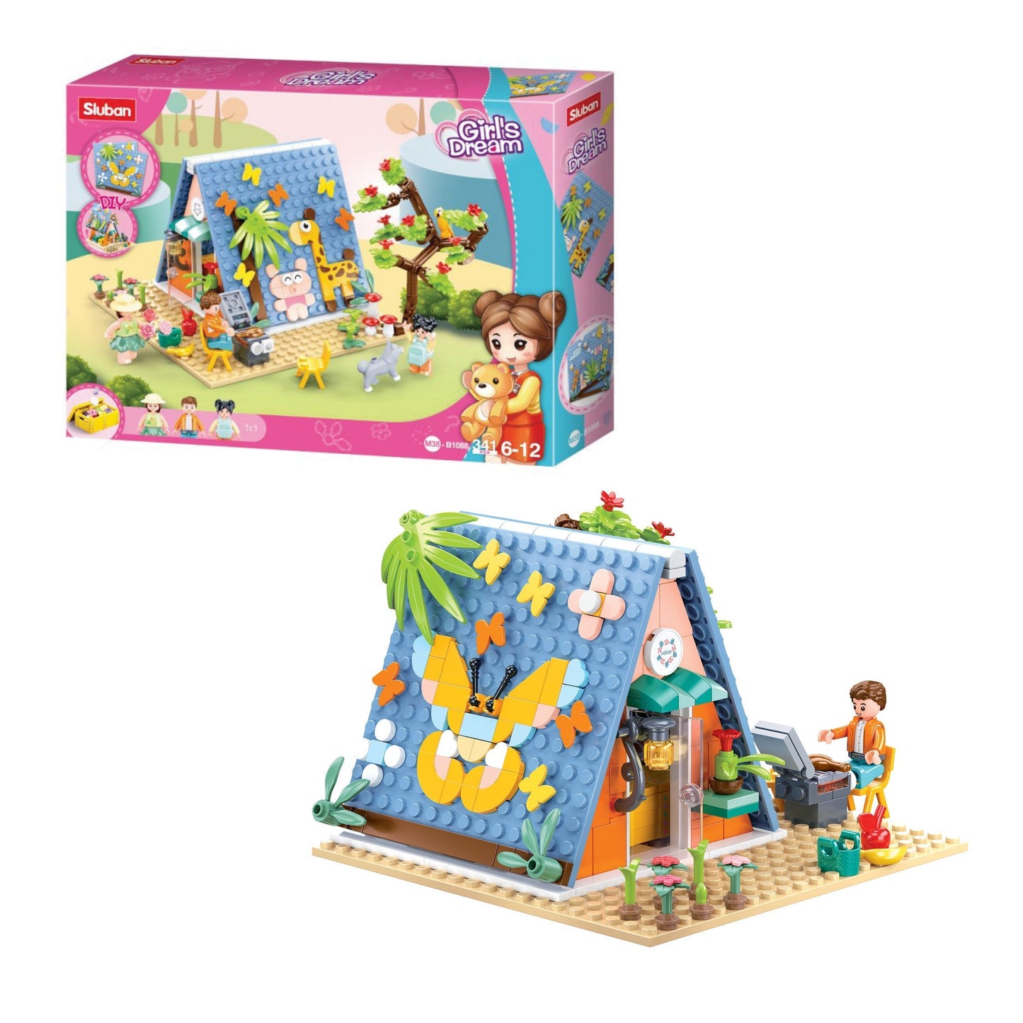 Playzu By Sluban Girls Camp Building Blocks Kit for Girls || 8years to 14years