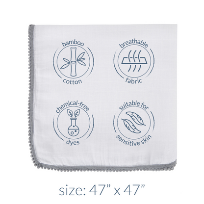 Malabar Baby Bamboo Pom Pom Swaddle