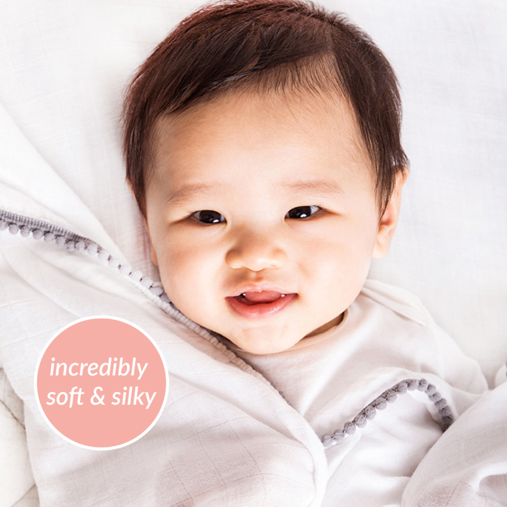Malabar Baby Bamboo Pom Pom Swaddle