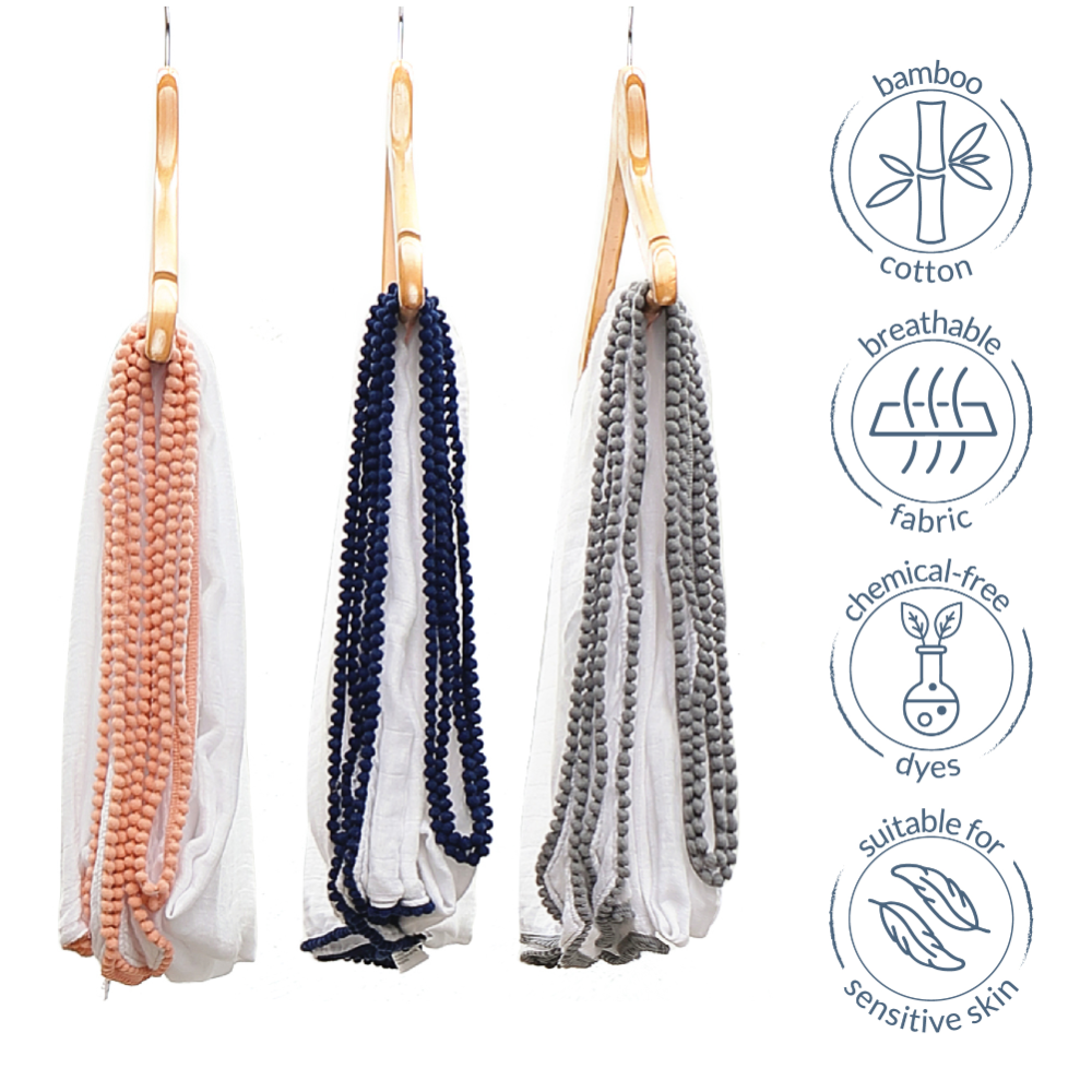 Malabar Baby Bamboo Pom Pom Swaddle