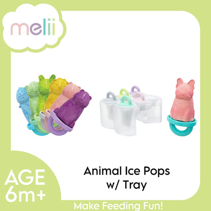 6 Piece Animal Ice Pops with Tray Multicolor - 3 to 6 Years