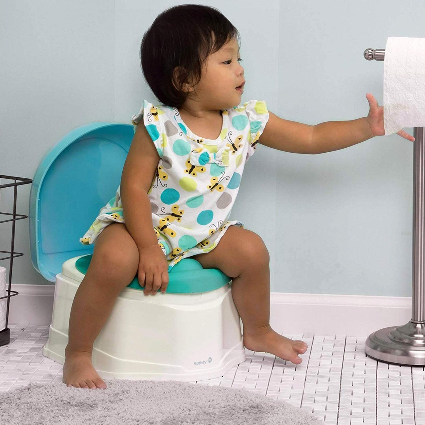 Safety 1st Clean Comfort 3in1 Potty Blue & White 18M to 36M