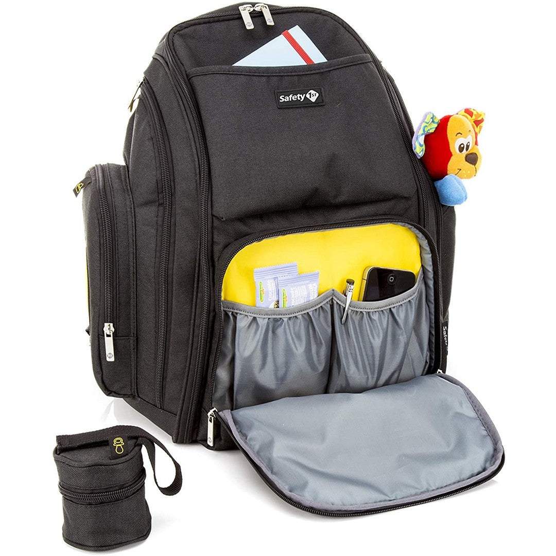 Safety 1st Diaper Backpack || Fashion-Black || Birth+ to 36months
