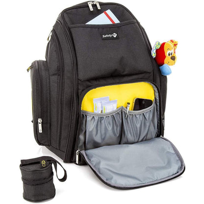 Safety 1st Diaper Backpack || Fashion-Black || Birth+ to 36months