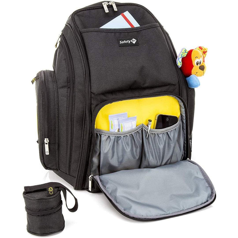 Safety 1st Diaper Backpack || Fashion-Black || Birth+ to 36months