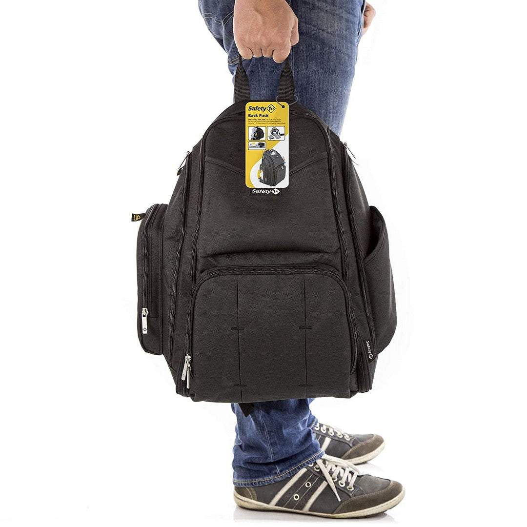 Safety 1st Diaper Backpack || Fashion-Black || Birth+ to 36months