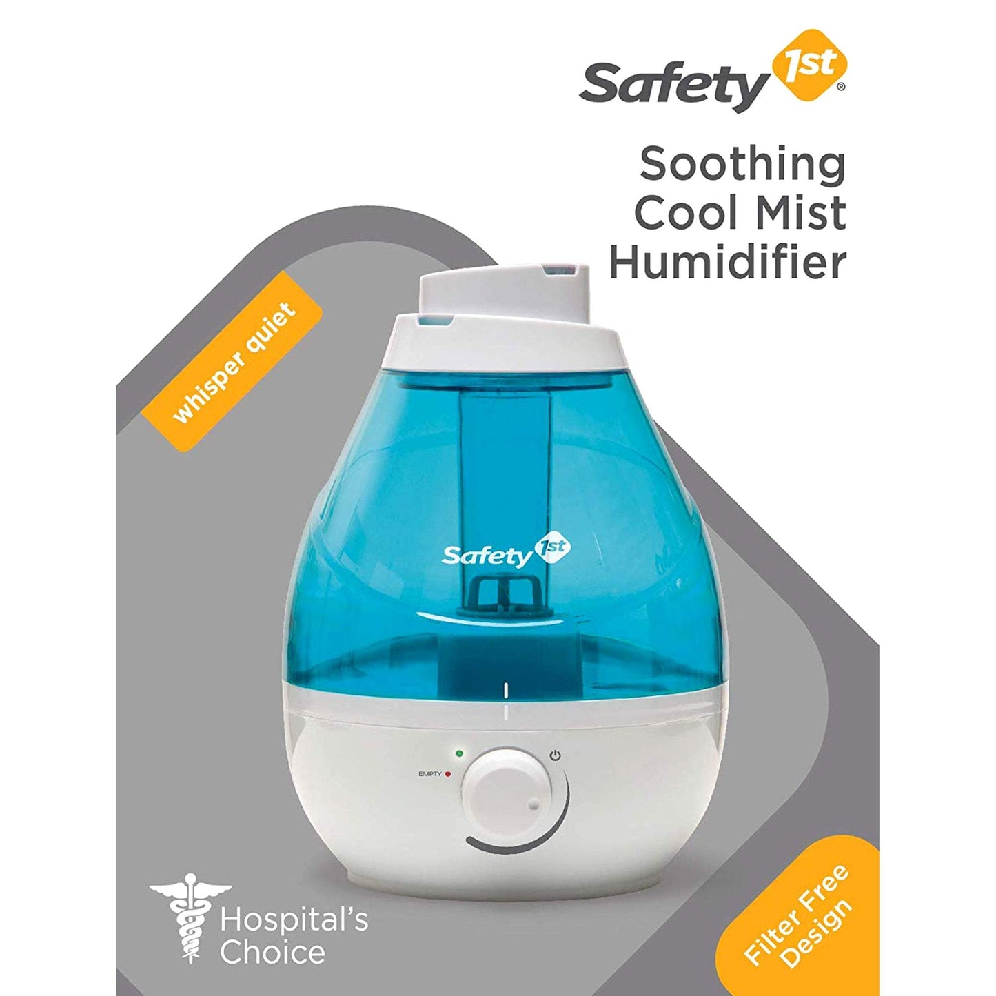 Safety 1st Soothing Cool Mist Humidifier Teal & White Birth+ to 36M