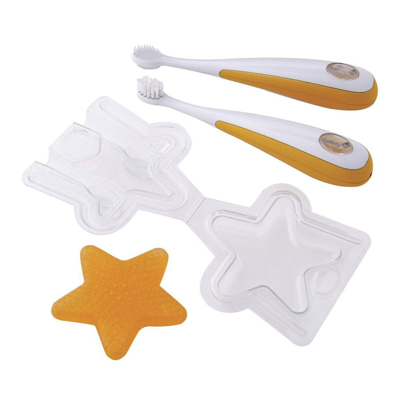 Safety 1st White & Orange Color Oral Care Set For 18 Months to 3 Years