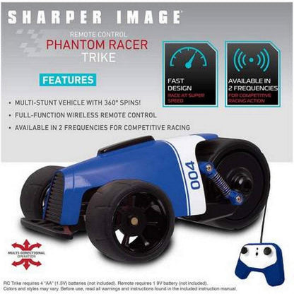Sharper Image Phantom Racer Trike Vehicle  Blue ||  6years to 14years