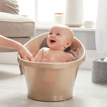 Shnuggle Baby Bath With Plug Bath Tub  Gold Birth+ To 18M