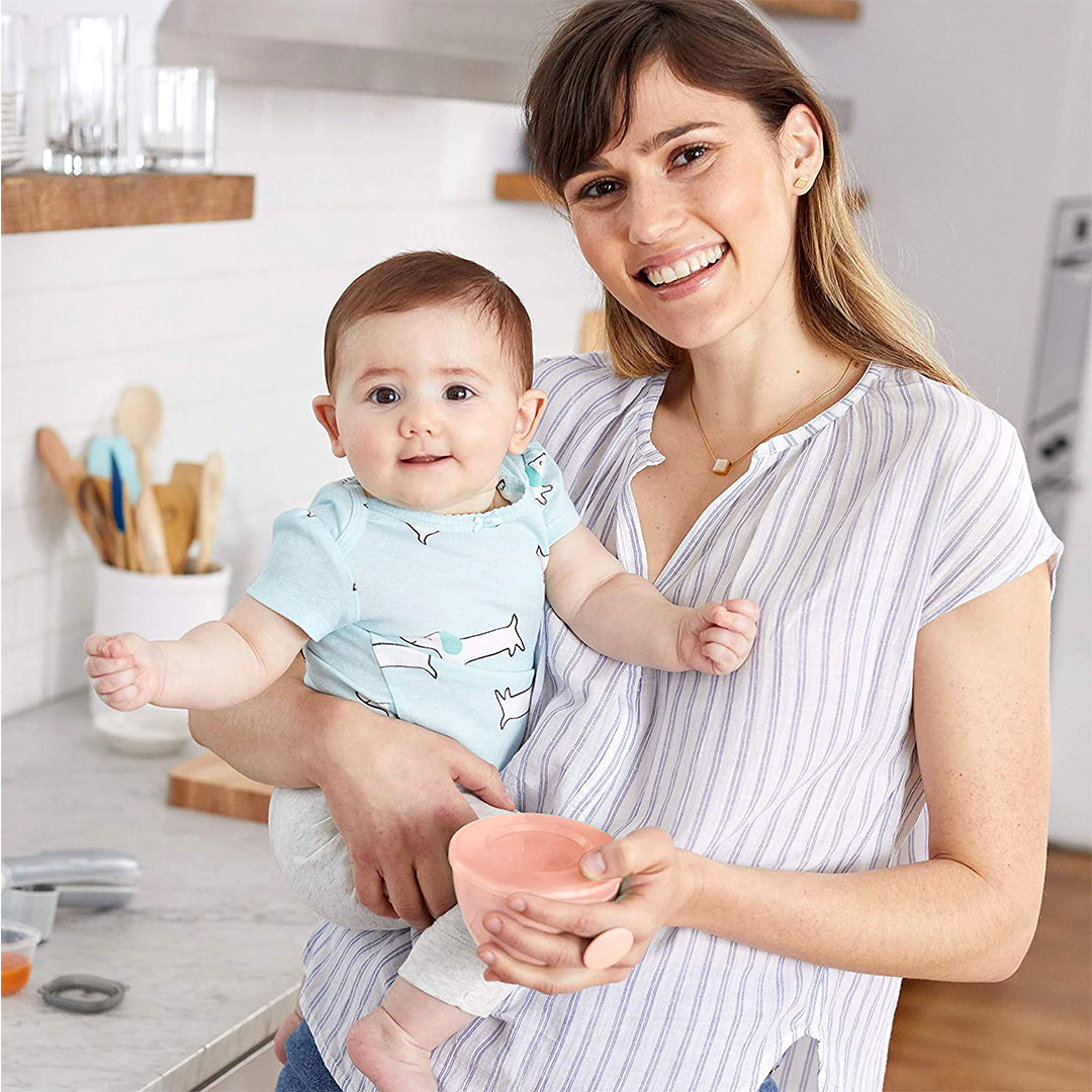 Skip Hop Easy Grab Grey & Pink Bowls 3months to 36months