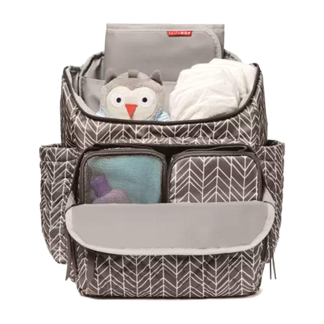 Skip Hop Grey Feather Forma Backpack Diaper Bag Birth+ to 24months