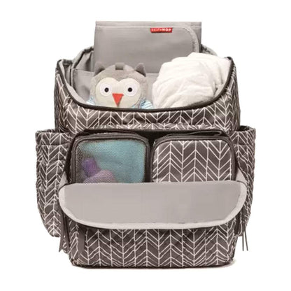 Skip Hop Grey Feather Forma Backpack Diaper Bag Birth+ to 24months