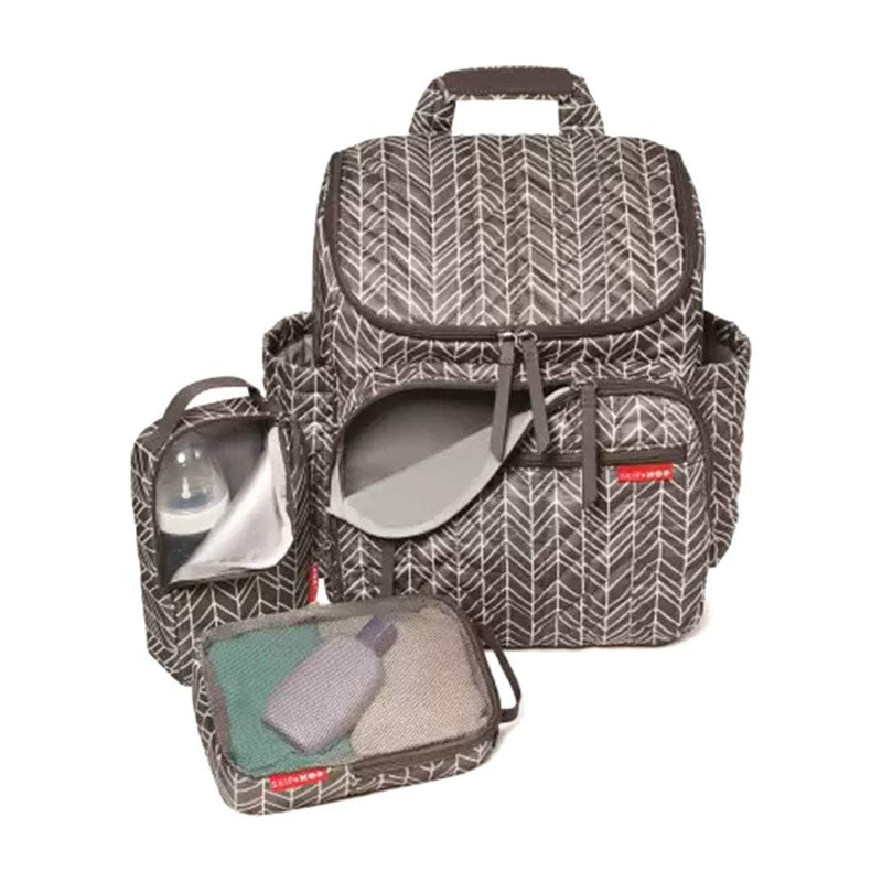 Skip Hop Grey Feather Forma Backpack Diaper Bag Birth+ to 24months