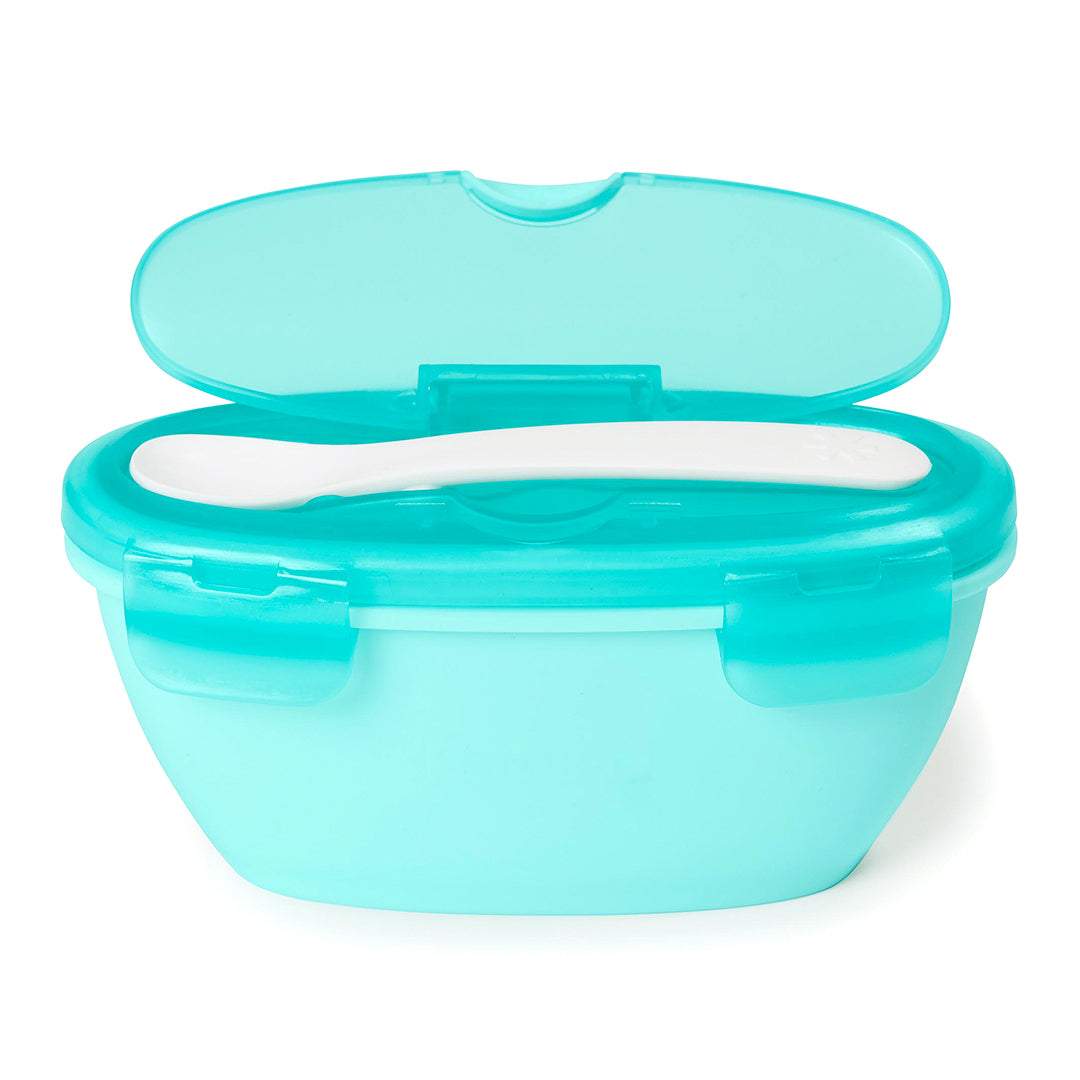 Skip Hop Teal Color Easy Serve Travel Bowl 3months to 36months