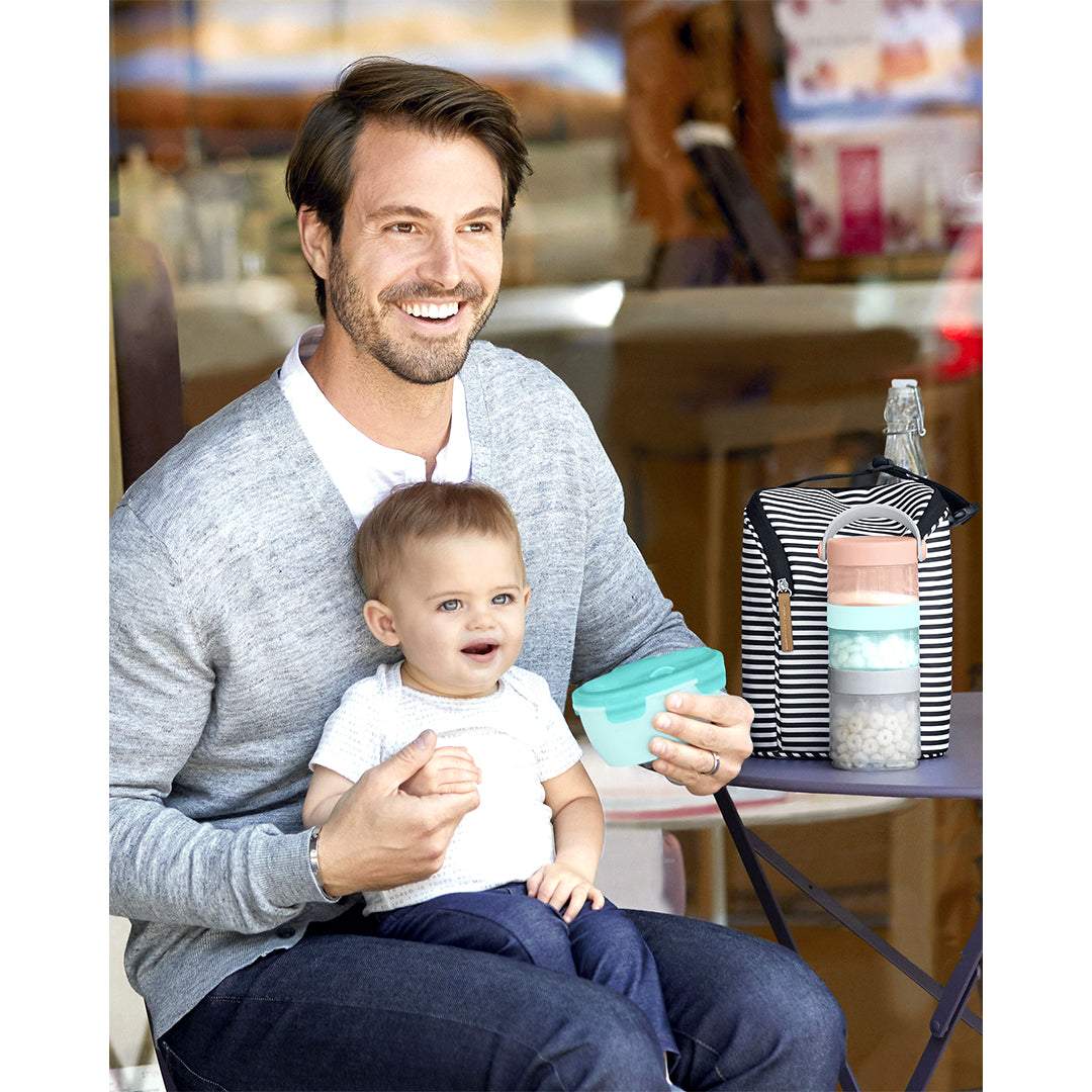 Skip Hop Teal Color Easy Serve Travel Bowl 3months to 36months