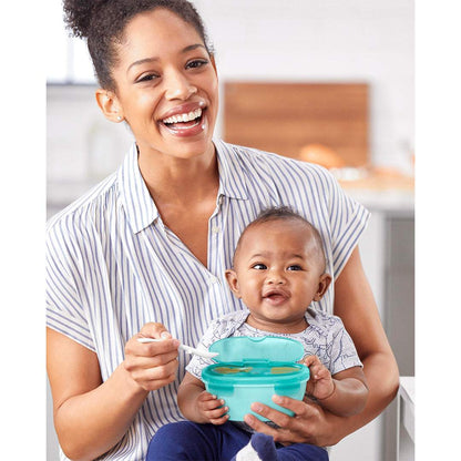 Skip Hop Teal Color Easy Serve Travel Bowl 3months to 36months