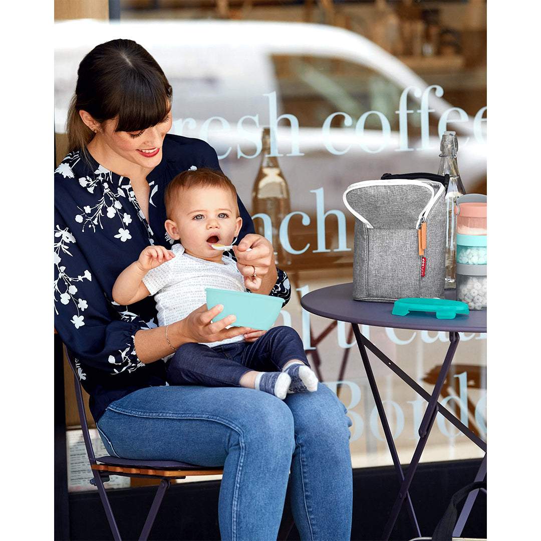 Skip Hop Teal Color Easy Serve Travel Bowl 3months to 36months