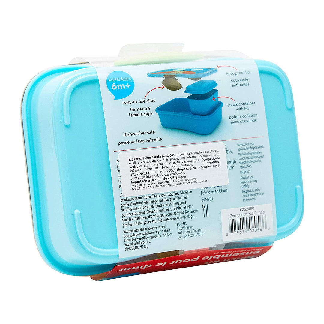 Skip Hop Zoo 4 Piece Lunch Kit Giraffe 3years to 6years