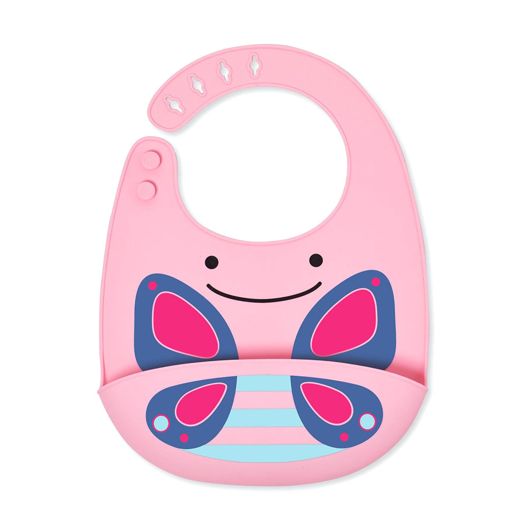 Skip Hop Zoo Fold & Go Silicone Bib 6months to 36months