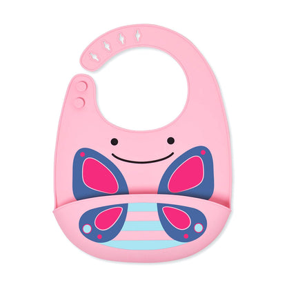 Skip Hop Zoo Fold & Go Silicone Bib 6months to 36months
