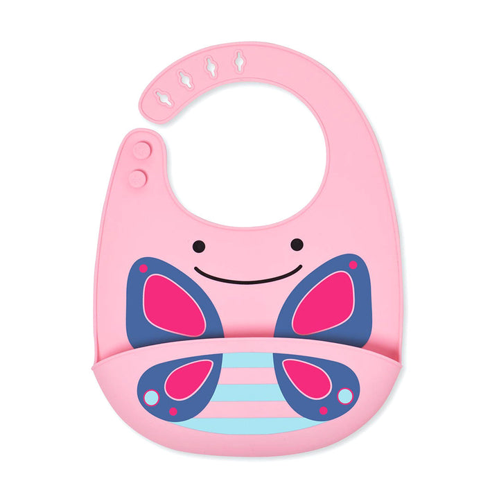 Skip Hop Zoo Fold & Go Silicone Bib 6months to 36months