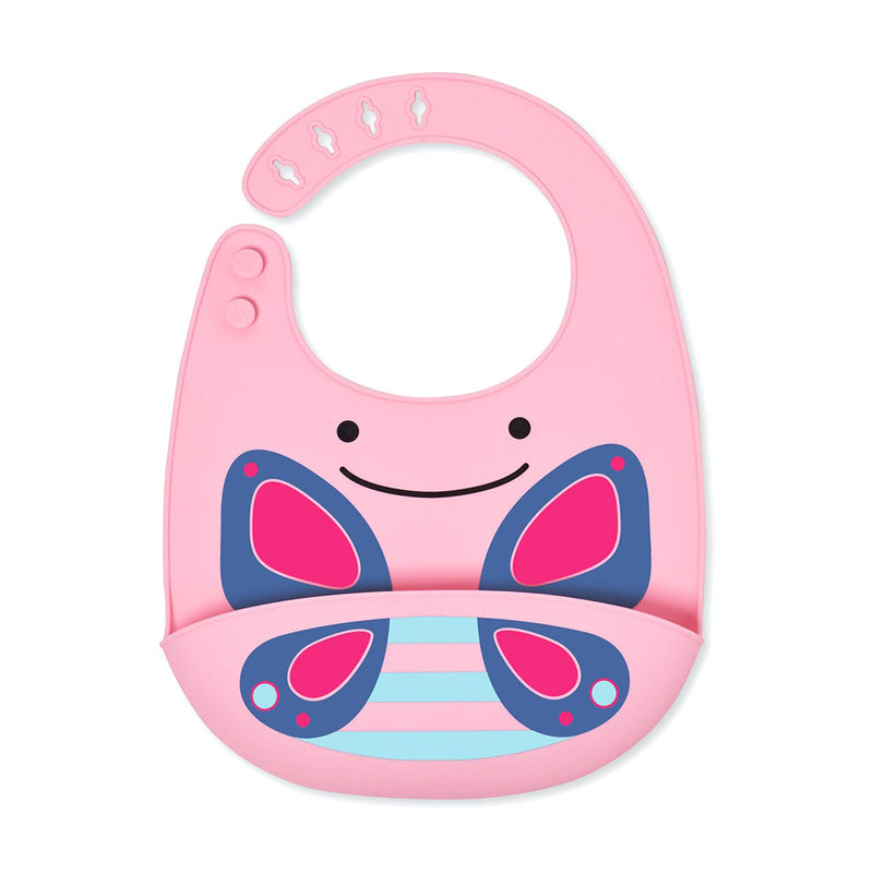 Skip Hop Zoo Fold & Go Silicone Bib 6months to 36months