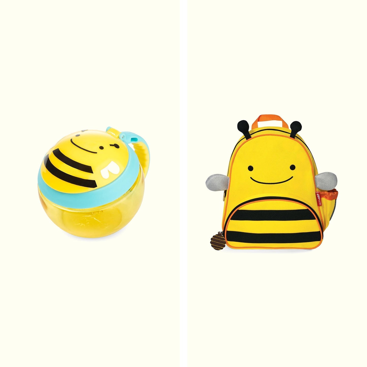 Skip Hop Zoo Little Kid Backpack Bee & Skip Hop Zoo Snack Cup Bee