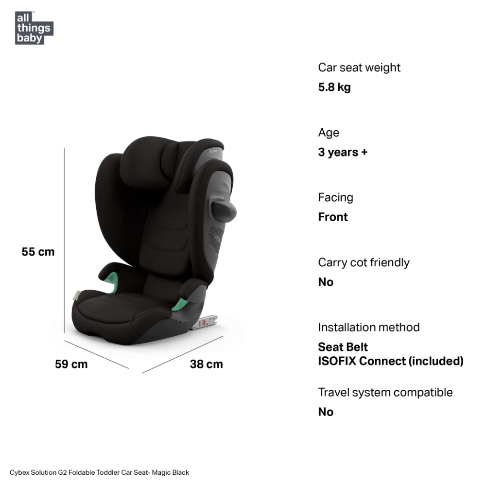Cybex Solution G2 Car Seat - Magic Black