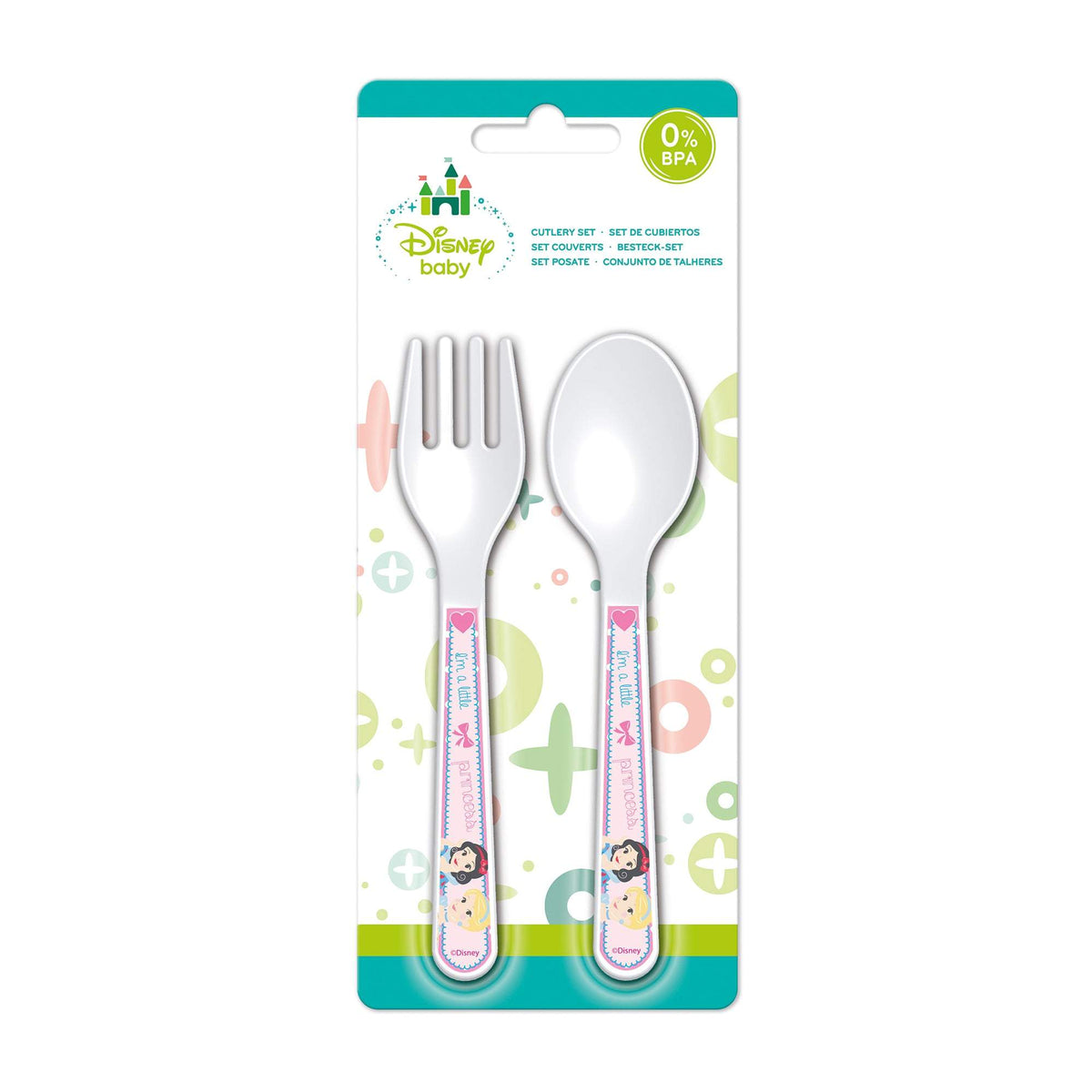 Stor 2 Pcs Pp Cutlery Baby Set Weaning Accessory Little Princess 10M To 24M - Distressed