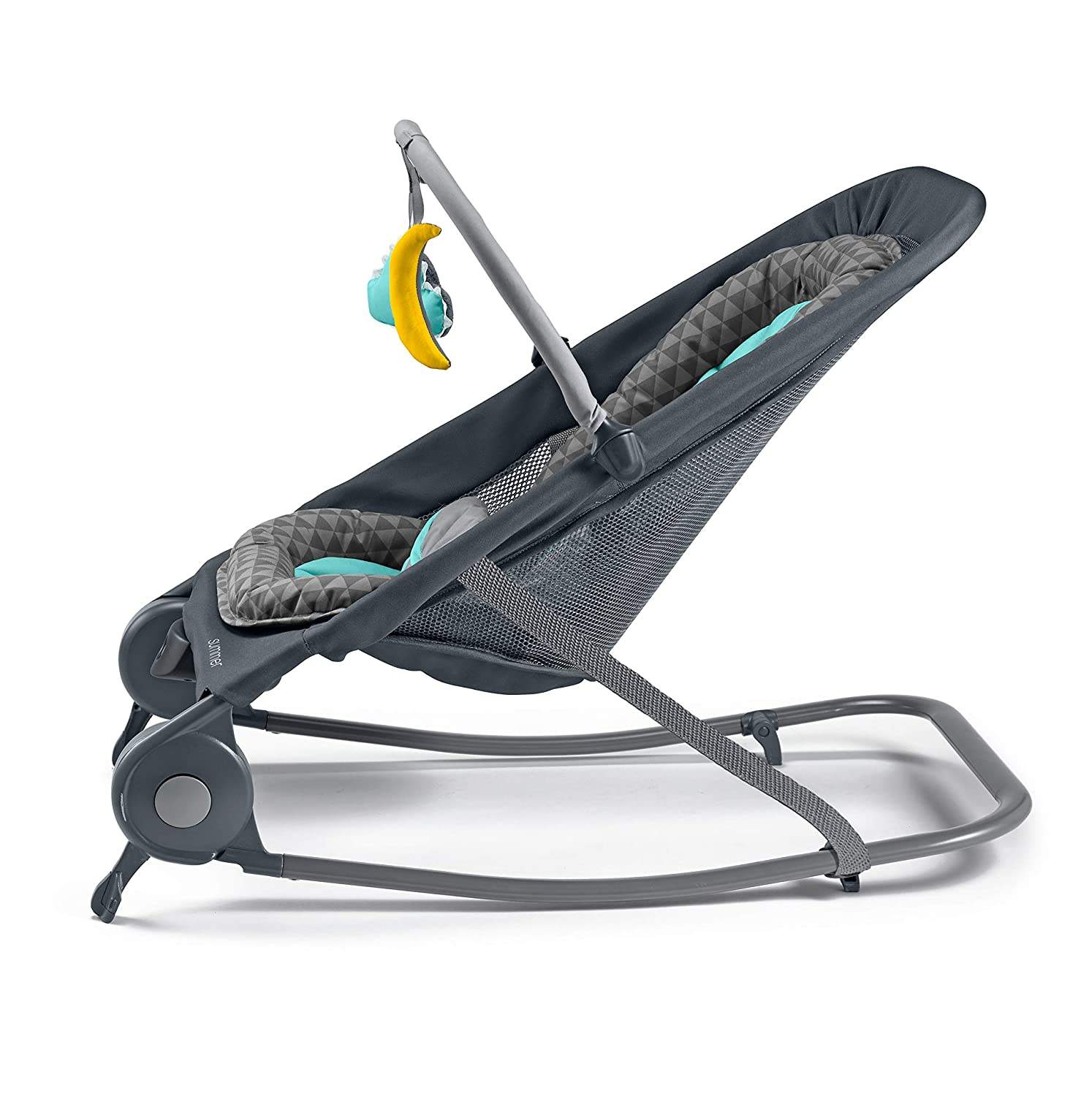 Summer Infant 2-In-1 Bouncer & Rocker || Fashion-Dark Grey || Birth+ To 6months