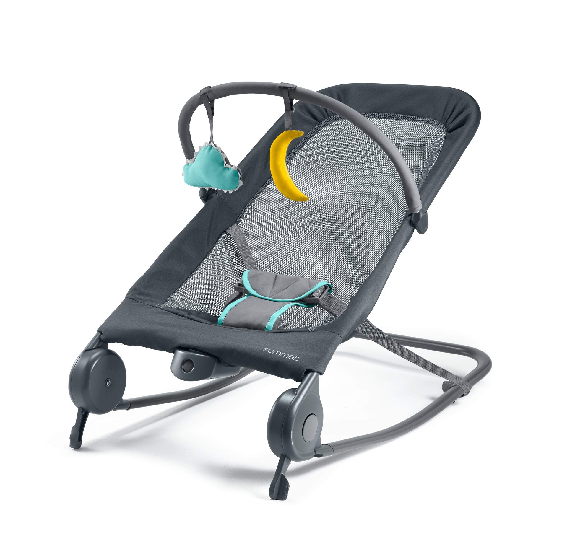 Summer Infant 2-In-1 Bouncer & Rocker || Fashion-Dark Grey || Birth+ To 6months
