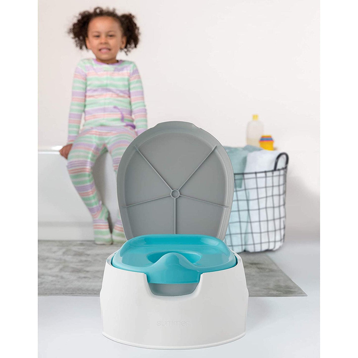 Summer Infant 2in1 Step Up Potty || Fashion-Blue & Grey || 18months to 48months