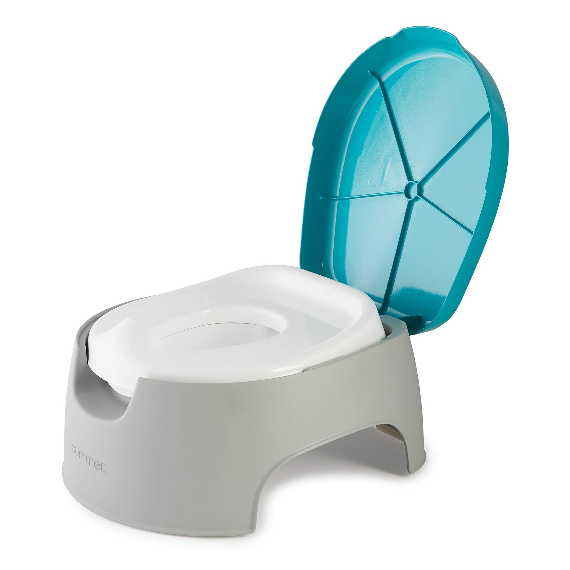 Summer Infant 3In1 Train With Me Potty || Fashion-Blue & Grey || Used for 18months To 48months