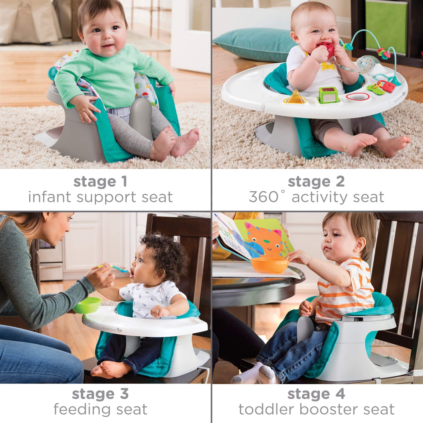 Summer Infant 4-In-1 Super Seat Booster Neutral || 18months To 48months