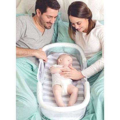 Summer Infant By Your Side Sleeper Bassinet || Fashion-Grey || Used for Birth+ to 6months