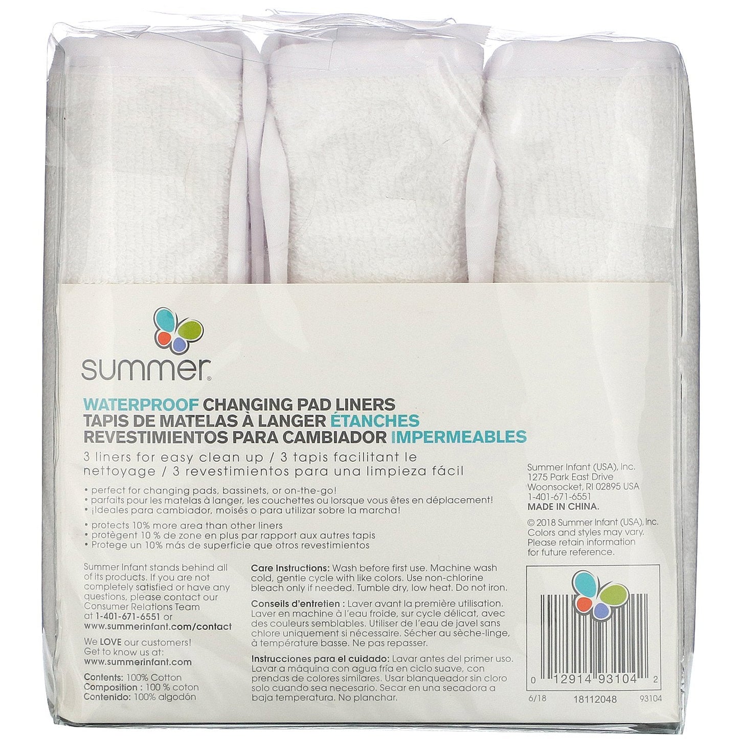 Summer Infant Change Pad Liners || Used for Birth+ to 24months