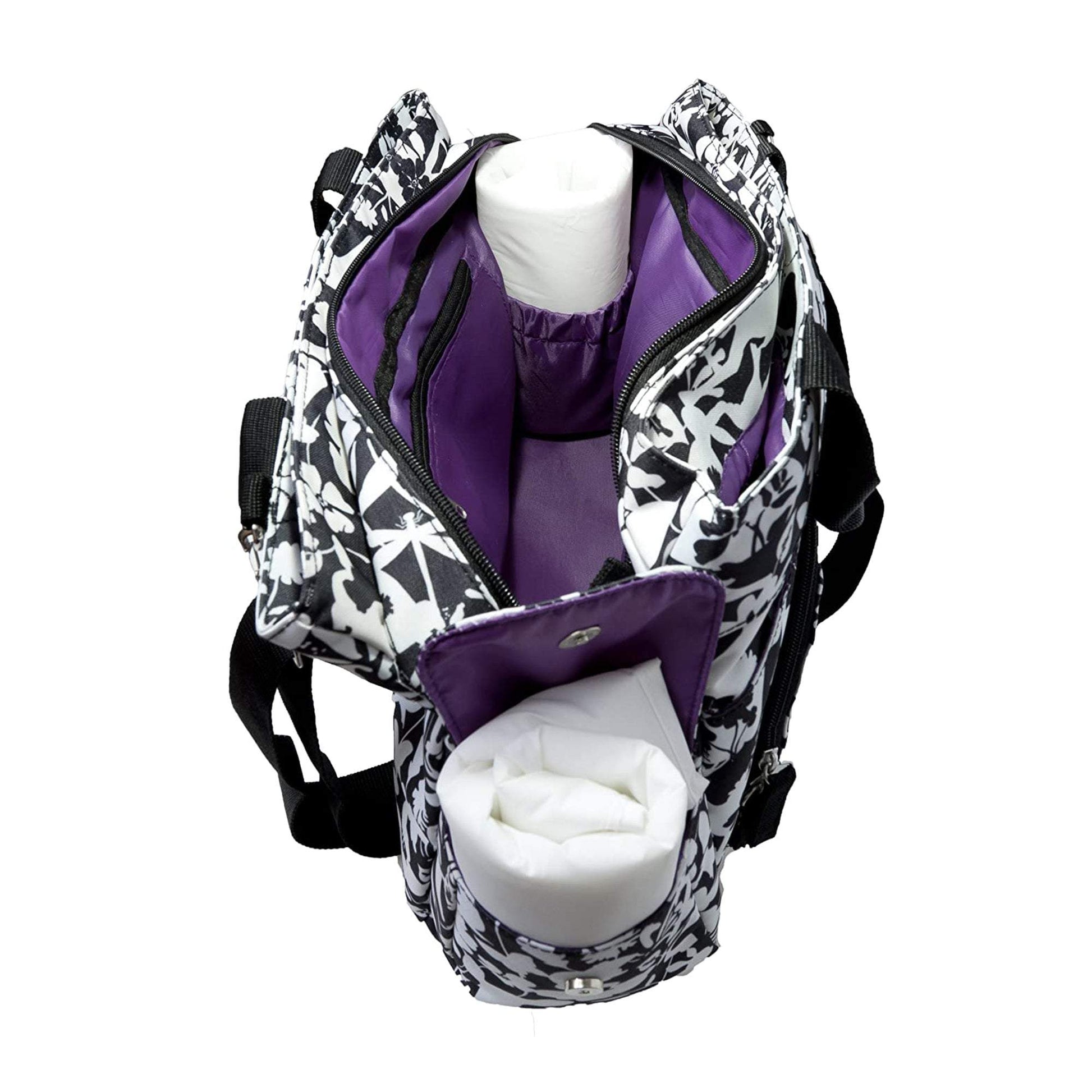 Summer Infant Easton Tote Diaper Bags  Black & White || Birth+ to 24months