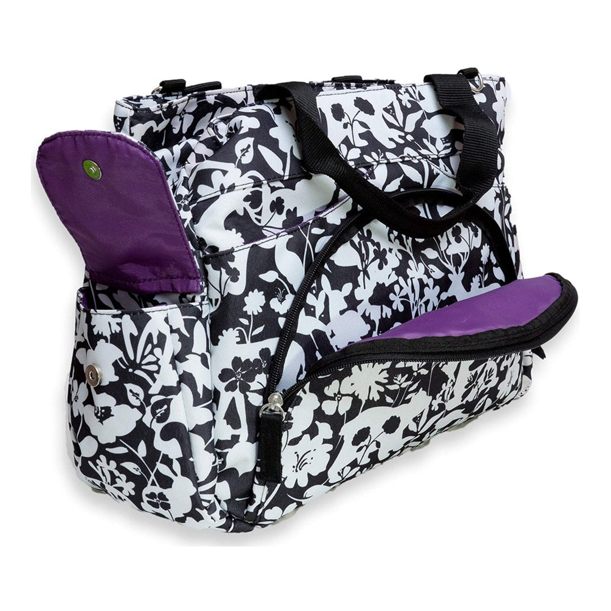 Summer Infant Easton Tote Diaper Bags  Black & White || Birth+ to 24months
