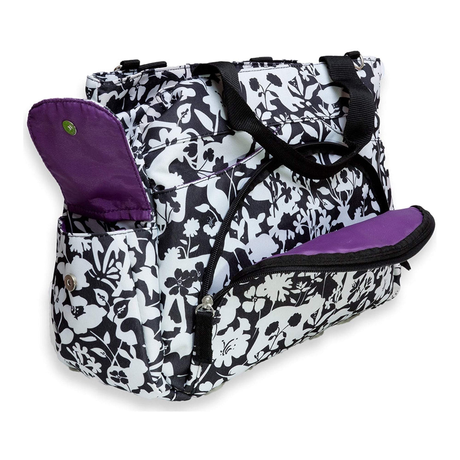 Summer Infant Easton Tote Diaper Bags  Black & White || Birth+ to 24months