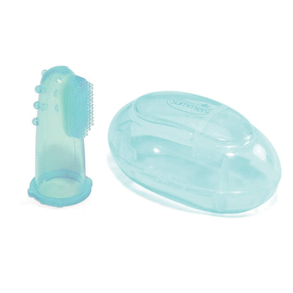 Summer Infant Finger Toothbrush With Case Teal || 3months to 12months