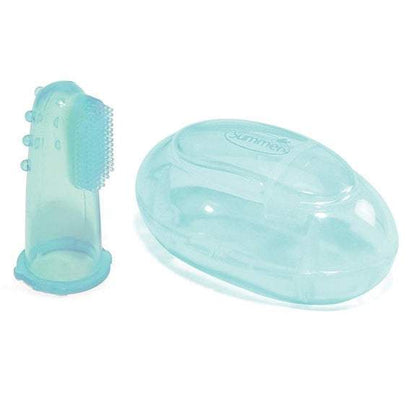 Summer Infant Finger Toothbrush With Case Teal || 3months to 12months