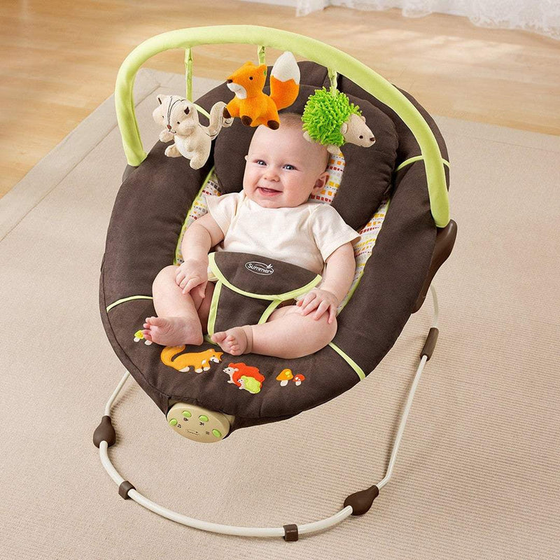 Summer Infant Fox & Friends Bouncer - 2L Brown || Birth+ to 6months