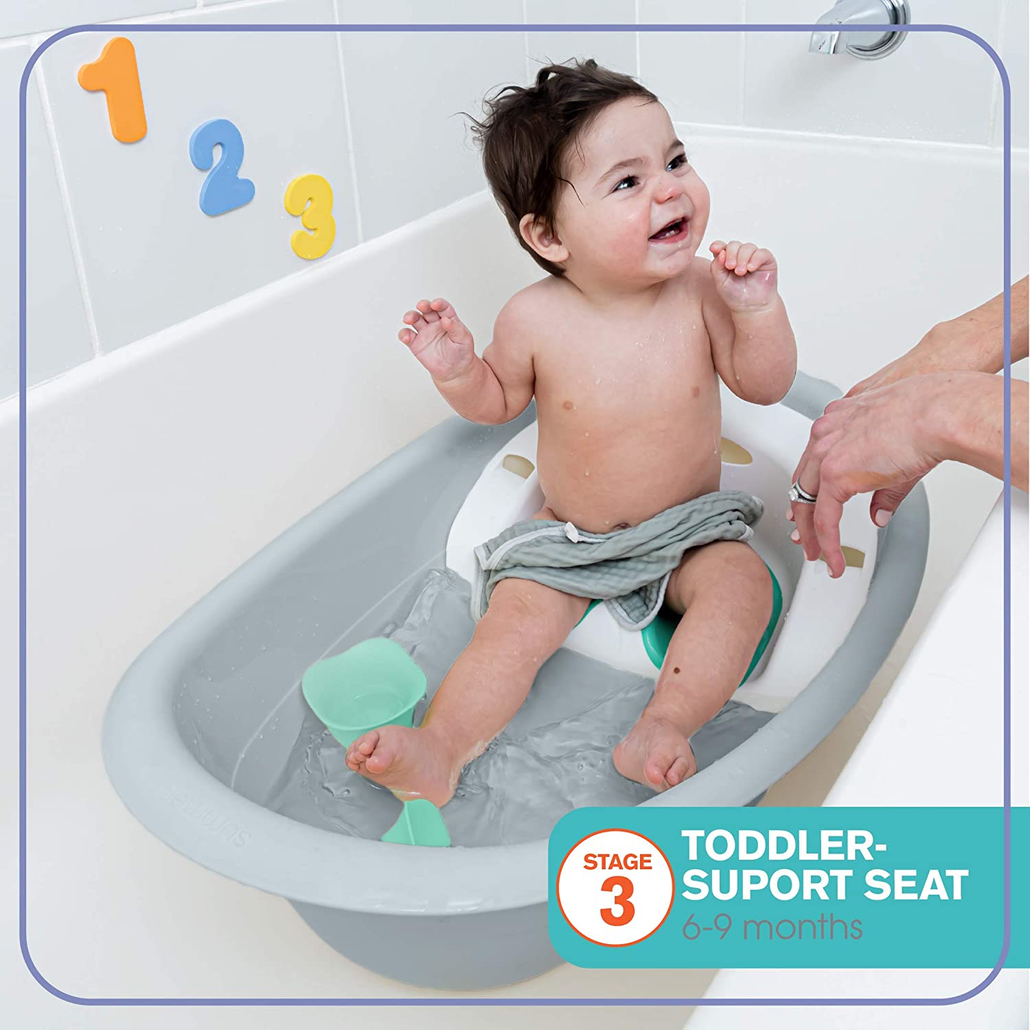 Summer Infant Gentle Support Multi-Stage Bath Tub || Birth+ to 24months