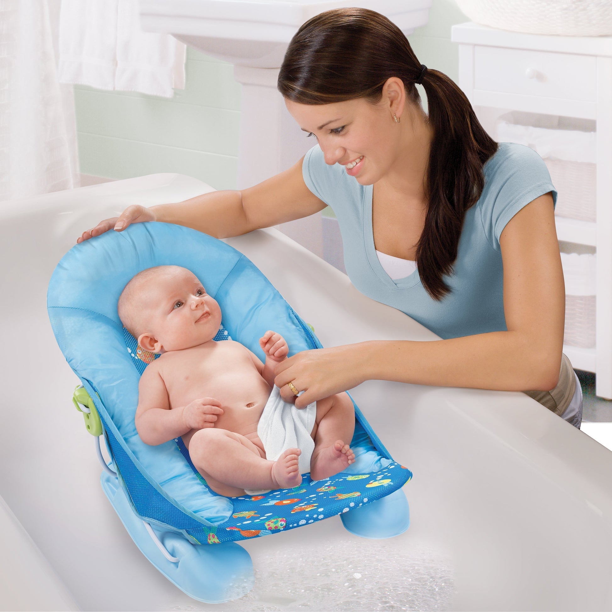 Summer Infant Large Baby Bather Bubble Fish || Birth+ To 12Months || Distress Box - Distressed