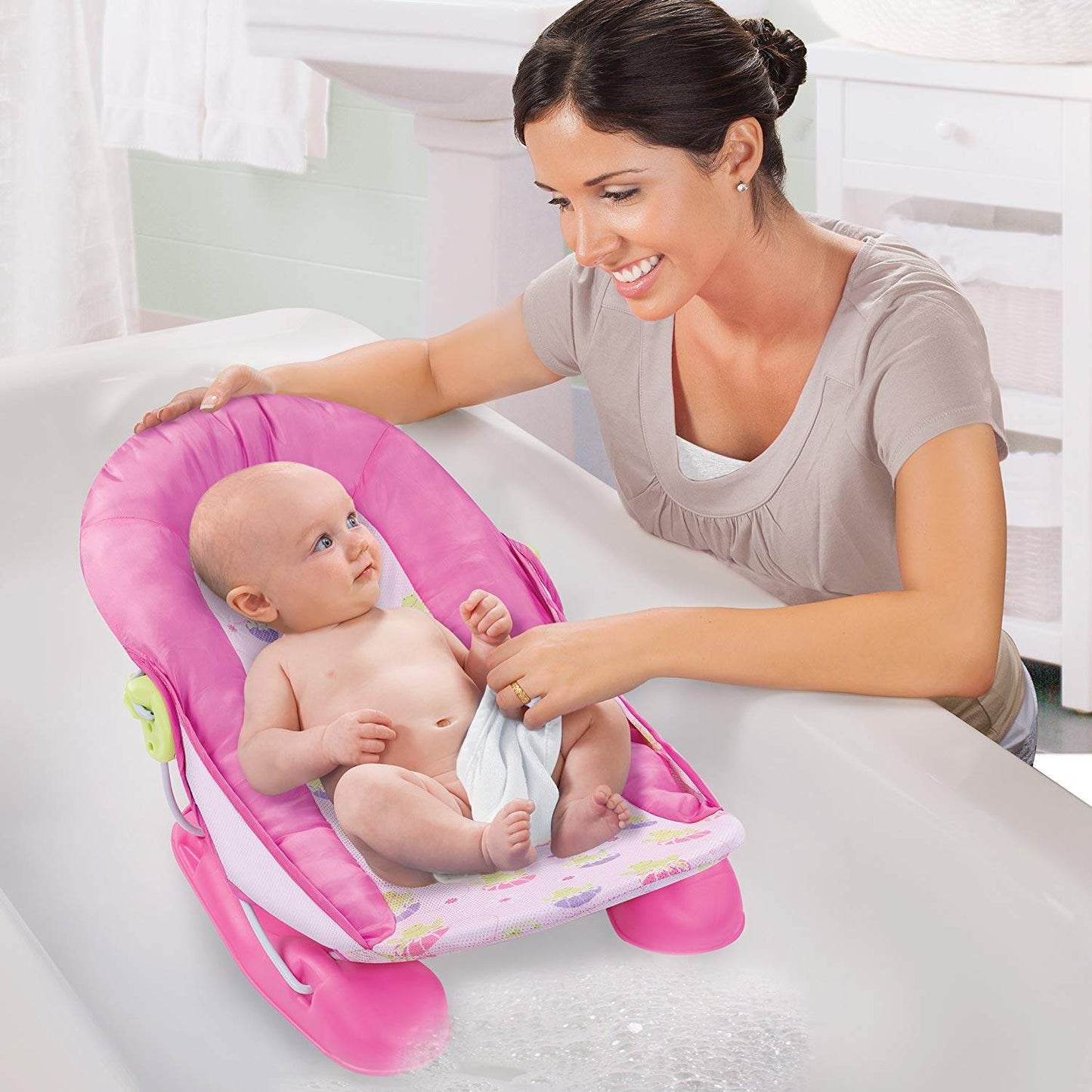 Summer Infant Large Baby Bather Hip Hop Frog || Birth+ to 12months