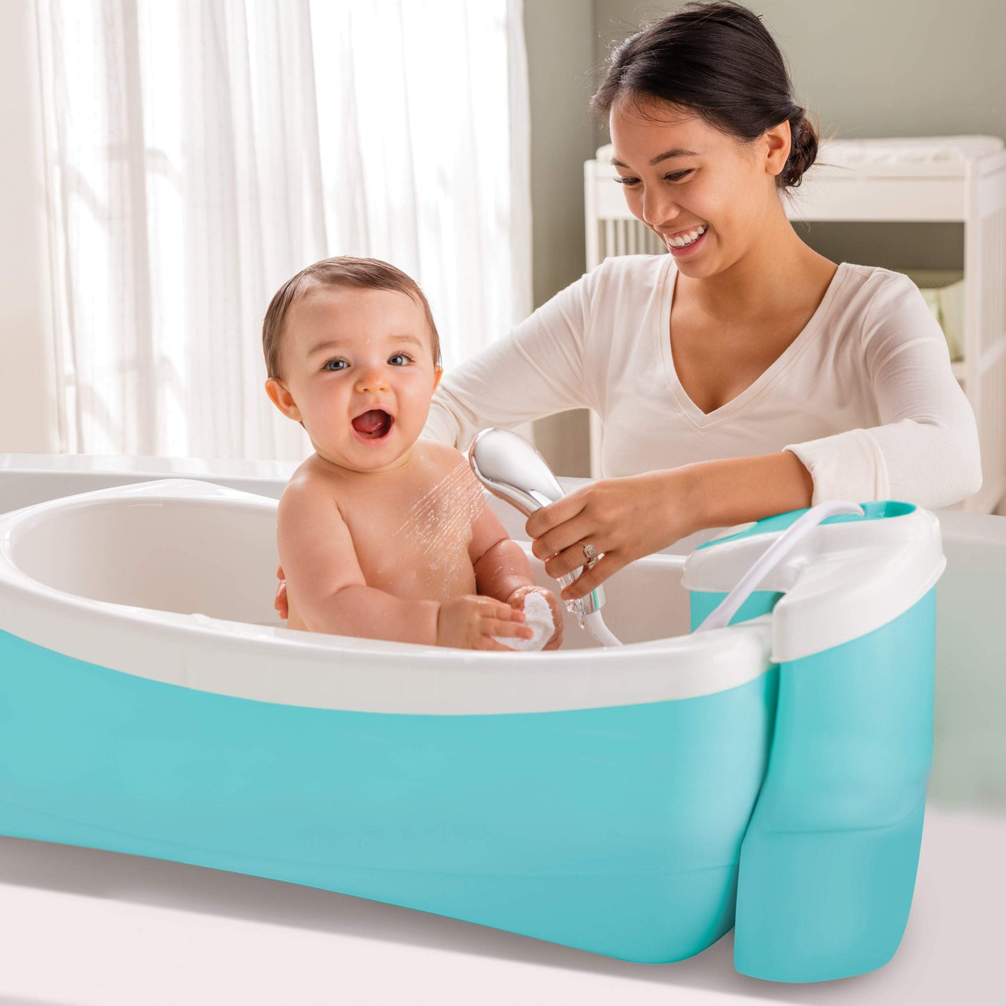 Summer Infant Lil Luxuries Refresh Bath Tub Birth+ 24M) || Birth+ to 12months