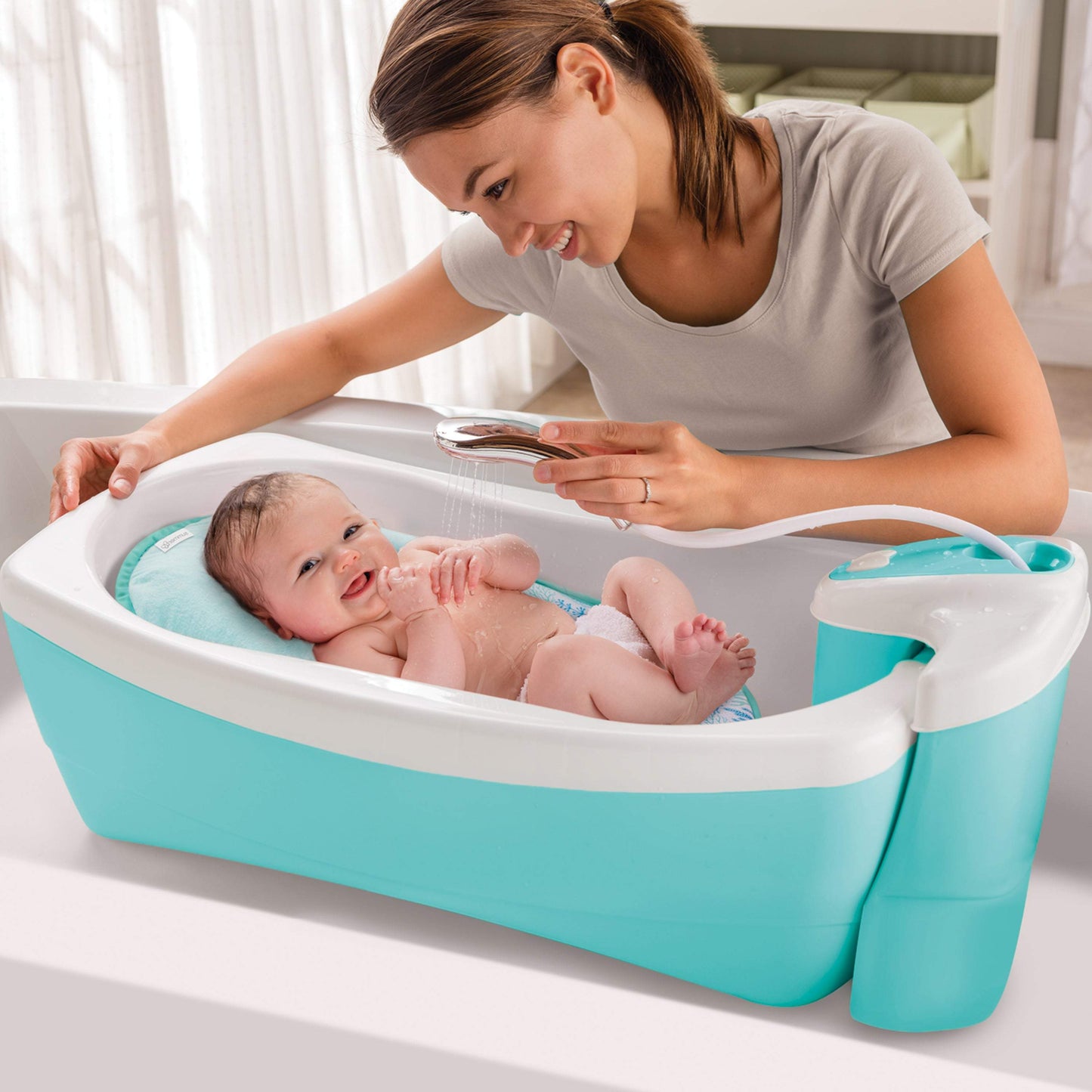 Summer Infant Lil Luxuries Refresh Bath Tub Birth+ 24M) || Birth+ to 12months