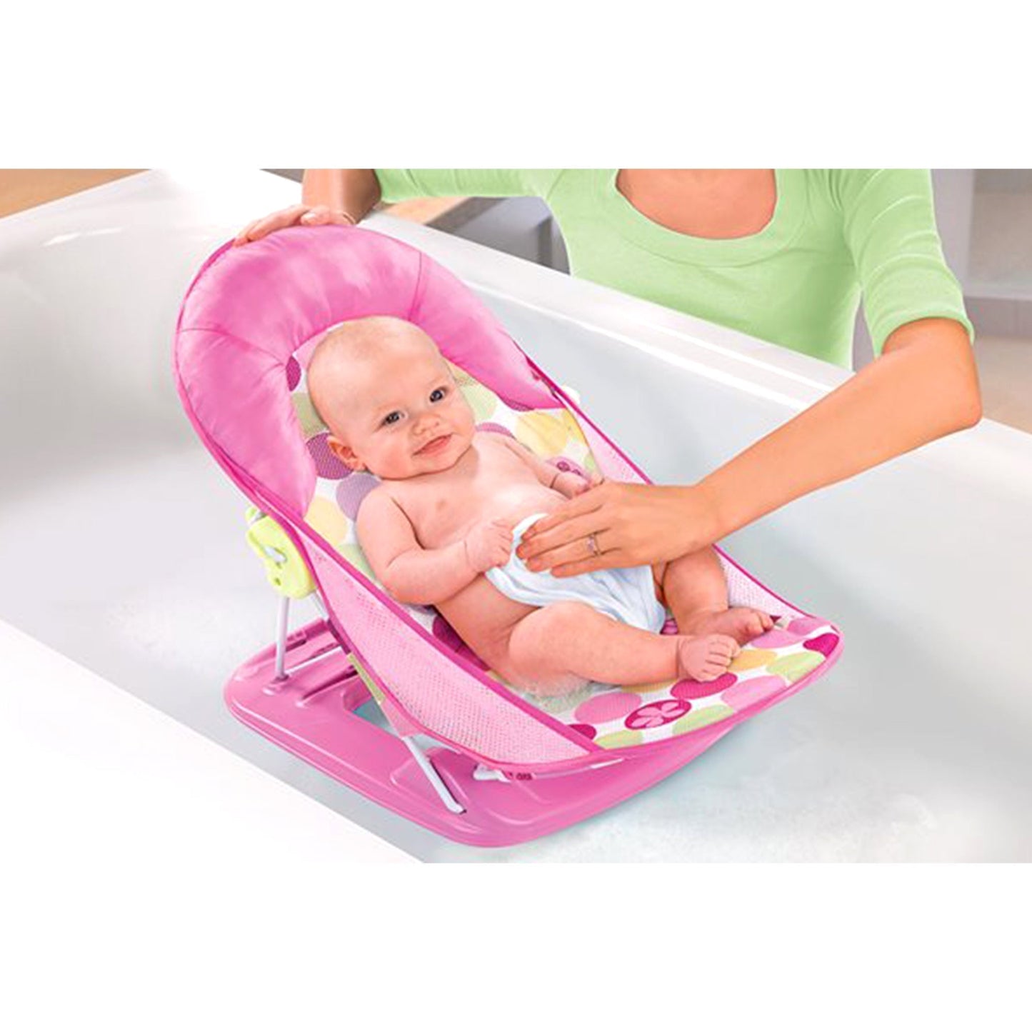 Summer Infant Mothers Touch Deluxe Baby Bather Circle Daisy || Birth+ To 9Months || Distress Box - Distressed